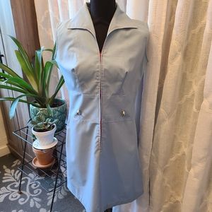 Pale blue vintage rockabilly scooter dress